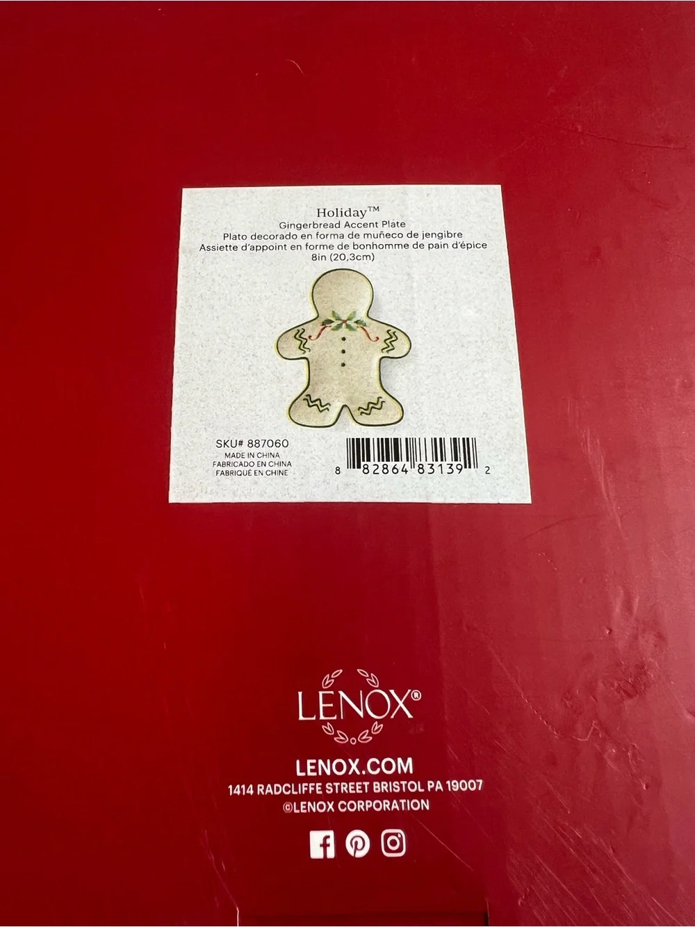 Lenox festive gingerbread